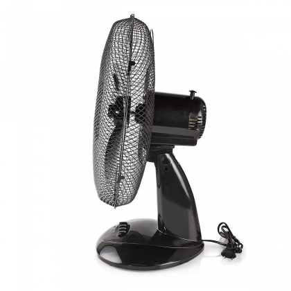 Tafelventilator | Netvoeding | Diameter: 400 mm | 45 W | Zwenkfunctie | 3 Snelheden | Zwart