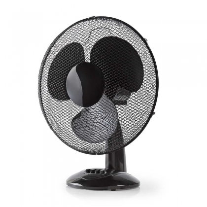 Tafelventilator | Netvoeding | Diameter: 400 mm | 45 W | Zwenkfunctie | 3 Snelheden | Zwart