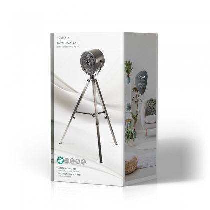 Statiefventilator | Diameter: 250 mm | 3 Snelheden | Verstelbare hoogte | 45 W | Gerichtte luchtstroom | Metaal