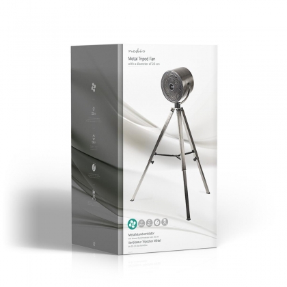 Statiefventilator | Diameter: 250 mm | 3 Snelheden | Verstelbare hoogte | 45 W | Gerichtte luchtstroom | Metaal