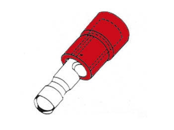 KABELSCHOEN "MALE BULLET" ROOD 4mm