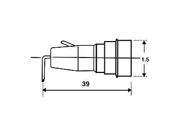 ZEKERINGHOUDER VOOR CHASSISMONTAGE 5 x 20mm, LOW-COST