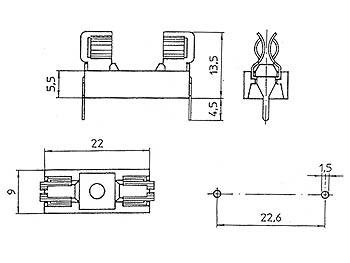 ZEKERINGHOUDER VOOR PRINTMONTAGE 5x20mm