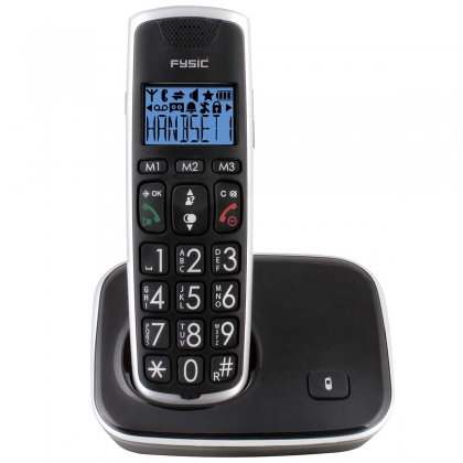 DECT seniorentelefoon met grote toetsen en 1 handset zwart