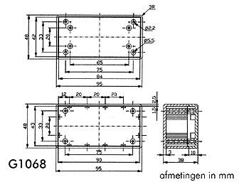 ABS UTILIBOX - GRIJS 95 x 48 x 38mm