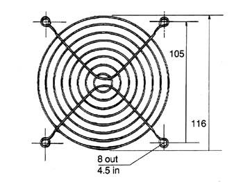 ROOSTER VOOR VENTILATOR 120 x 120mm