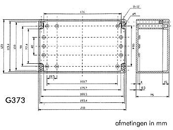 ABS-BEHUIZING 200 x 120 x 75mm WATERBESTENDIG - DONKERGRIJS