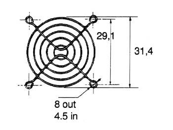 ROOSTER VOOR VENTILATOR 40 x 40mm