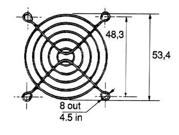 ROOSTER VOOR VENTILATOR 60 x 60mm