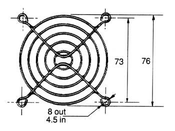 ROOSTER VOOR VENTILATOR 80 x 80mm