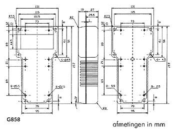 GRIJZE T-BEHUIZING IN ABS MET VASTE DISPLAY - 237/95 x 131/95 x 43mm