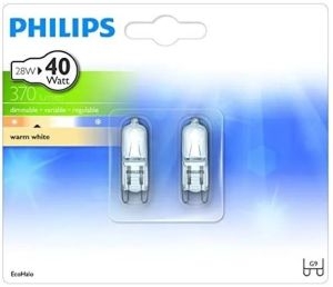 Halogeenlamp G9 28W ECO 230V helder blister met 2 stuks