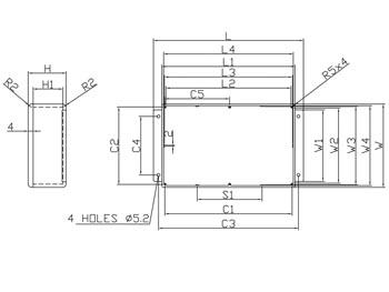 WATERDICHTE GEGOTEN ALUMINIUM BEHUIZING MET FLENS