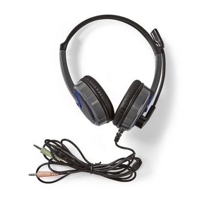 Gaming Headset | Over-Ear | Stereo | 2x 3.5 mm | Inklapbare Microfoon | 2.20 m | Zonder Verlichting