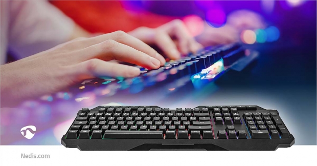 Bedraad Gaming Toetsenbord | USB Type-A | Membrane Toetsen | LED | AZERTY | Frans | USB Gevoed | Lengte stroomkabel: 1.30 m | Multimedia