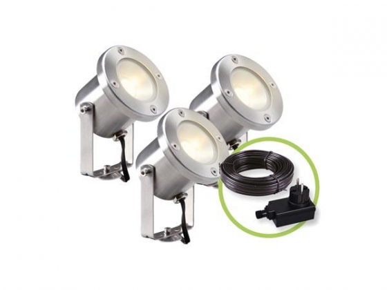 GARDEN LIGHTS - CATALPA SET - SPOT - 12 V - 3 st. - 190 lm - 3 W - 3000 K