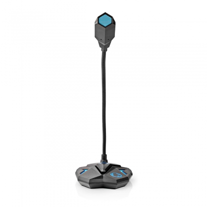 Streaming- en Gamingmicrofoon | Gebruikt voor: Desktop / Notebook | USB | Output: 1x 3,5 mm Audio Out | Aan/uit knop | Koptelefoonoutput