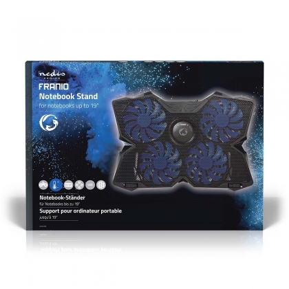 Gaming Notebook Koeler | Aantal ventilatoren: 4 | USB Gevoed | 15 " | 19 " | LED