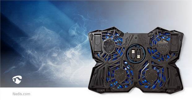 Gaming Notebook Koeler | Aantal ventilatoren: 4 | USB Gevoed | 15 " | 19 " | LED