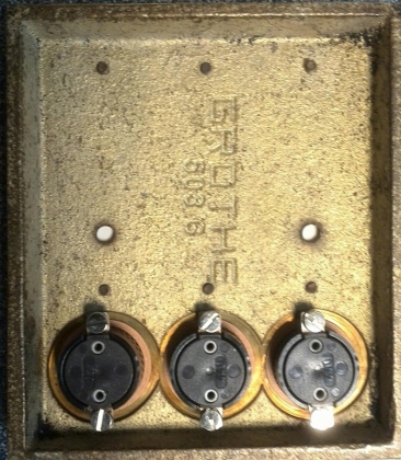 Deurbel-knop 3 voudig brons