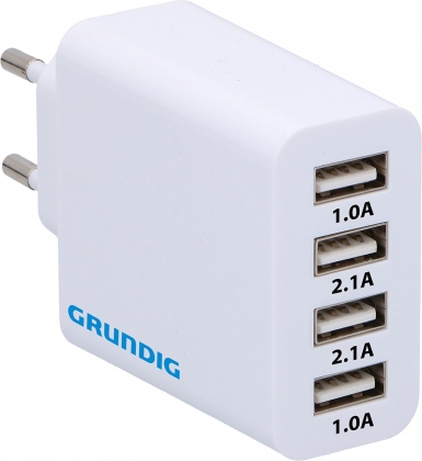GRUNDIG USB-LADER 4 POORTEN 5V 4.5A MAX.