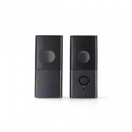 Gaming Speaker | Speaker-kanalen: 2.0 | USB Gevoed | 3,5 mm Male | 18 W | Zonder Verlichting | Volumebediening | Output: 1x 3,5 mm Audio Out