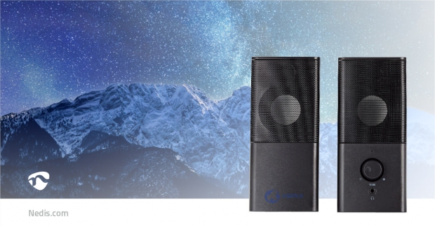 Gaming Speaker | Speaker-kanalen: 2.0 | USB Gevoed | 3,5 mm Male | 18 W | Zonder Verlichting | Volumebediening | Output: 1x 3,5 mm Audio Out