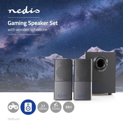 Gaming Speaker | Speaker-kanalen: 2.1 | USB Gevoed | 3,5 mm Male | 30 W | Zonder Verlichting | Volumebediening