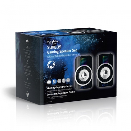 Gaming Speaker | Speaker-kanalen: 2.0 | USB Gevoed | 3,5 mm Male | 30 W | RGB | Volumebediening