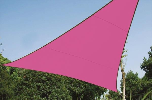 ZONNEZEIL - DRIEHOEK - 5 x 5 x 5 m - KLEUR: FUCHSIA