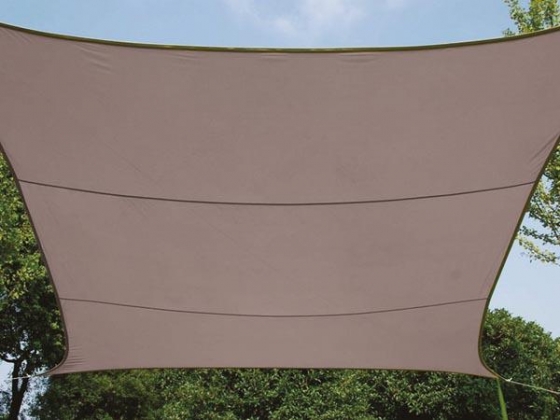 ZONNEZEIL - RECHTHOEK - 2 x 3 m - KLEUR: TAUPE