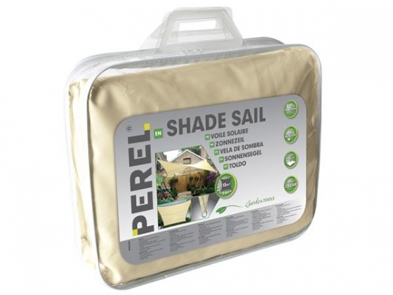 ZONNEZEIL - VIERKANT - 3.6 x 3.6 m - KLEUR: CRÈME