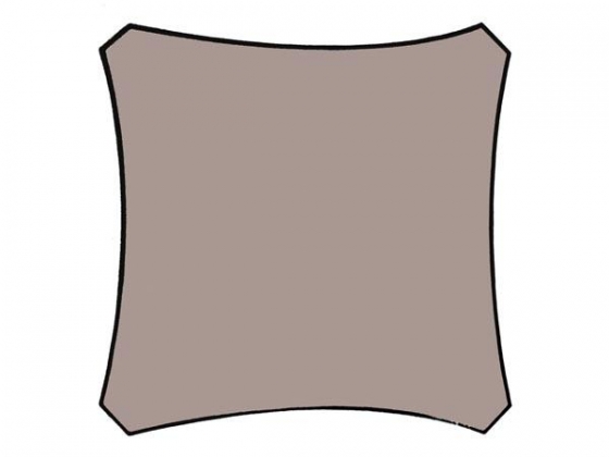 ZONNEZEIL - VIERKANT - 3.6 x 3.6 m - KLEUR: TAUPE