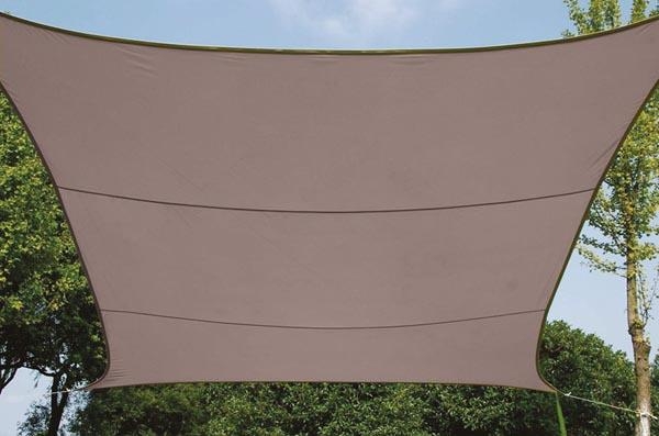 ZONNEZEIL - VIERKANT - 3.6 x 3.6 m - KLEUR: TAUPE