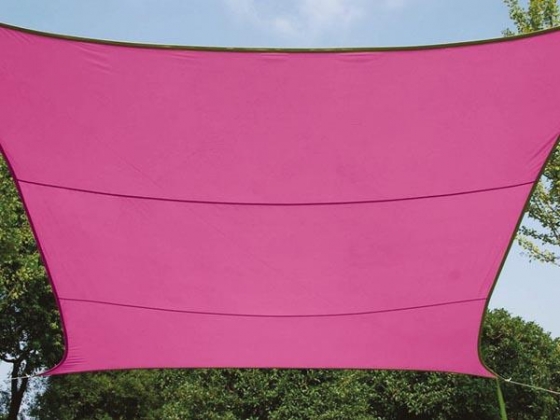 ZONNEZEIL - RECHTHOEK - 4 x 3 m - KLEUR: FUCHSIA