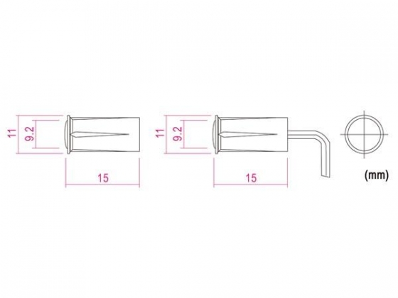 MAGNEETCONTACT - 0.1 A @ 30 VDC - NC - MET  DRAADAANSLUITING