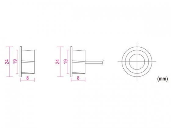 MAGNEETCONTACT - 0.1 A @ 30 VDC - NC - MET DRAADAANSLUITING