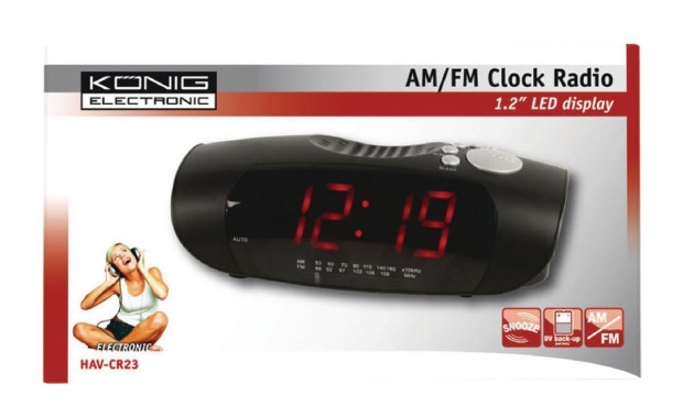 Wekkerradio FM / AM Zwart