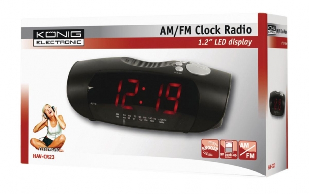 Wekkerradio FM / AM Zwart