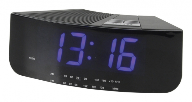 Wekkerradio FM / AM Zwart/Blauw