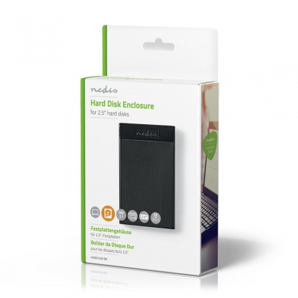 Hardeschijfbehuizing | 2.5 " | SATA III 6 Gb/s | USB 3.2 Gen1 | USB Type-A | Kunststof