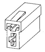 Autoconnector Fastin-Faston 2-polig male - wit T-versie