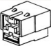 Autoconnector Fastin-Faston 3-polig male behuizing - wit