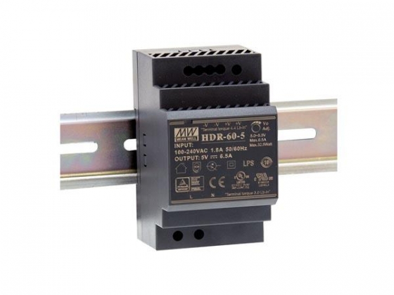 VOEDING - 1 UITGANG - 60 W - DIN-RAILMONTAGE - 15 V 4 A - VOOR INDUSTRIEEL GEBRUIK