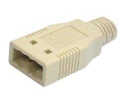 USB kabeldeel soldeer type A met kap