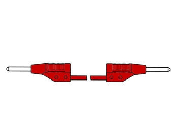 SPUITGEGOTEN MEETSNOER 2mm 50cm / ROOD (MVL 2/50)