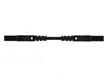 SPUITGEGOTEN MEETSNOER MET CONTACTBEVEILIGING 4mm 25cm / BLACK (MLB/GG-SH 25/1)