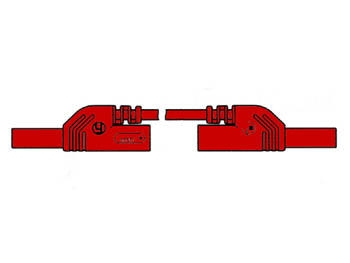 CONTACTBESCHERMDE MEETLEIDING 4mm 100cm / ROOD (MLB-SH/WS 100/1)