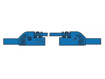 CONTACT PROTECTED INJECTION-MOULDED MEASURING LEAD 4mm 25cm / BLUE (MLB-SH/WS 25/1)