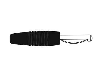 VERBINDING 4mm MET SCHROEF / ZWART (VON 20)